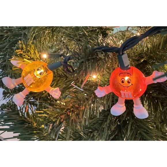 M & M Christmas Holiday Light Covers (4) Translucent Orange Red Yellow Green - Picture 3 of 4